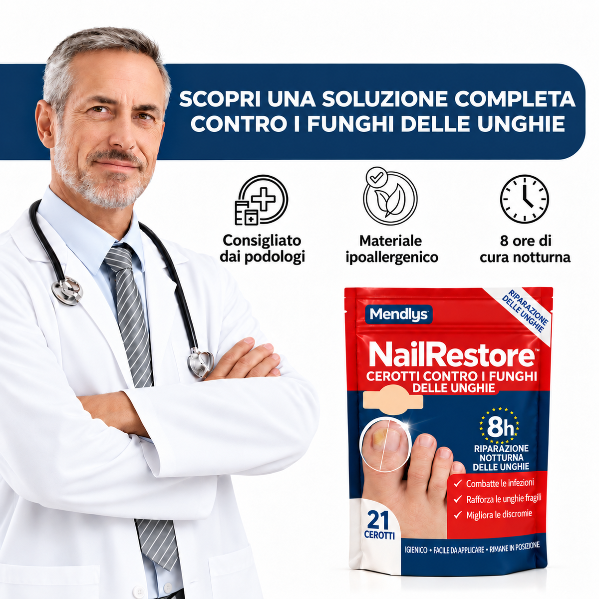 NailRestore – Cerotti adesivi antimicotici